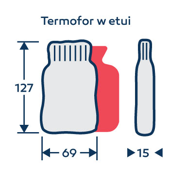 Wymiary termofor - ogrzewacz do rąk - na zamówienie - z logo - w etui